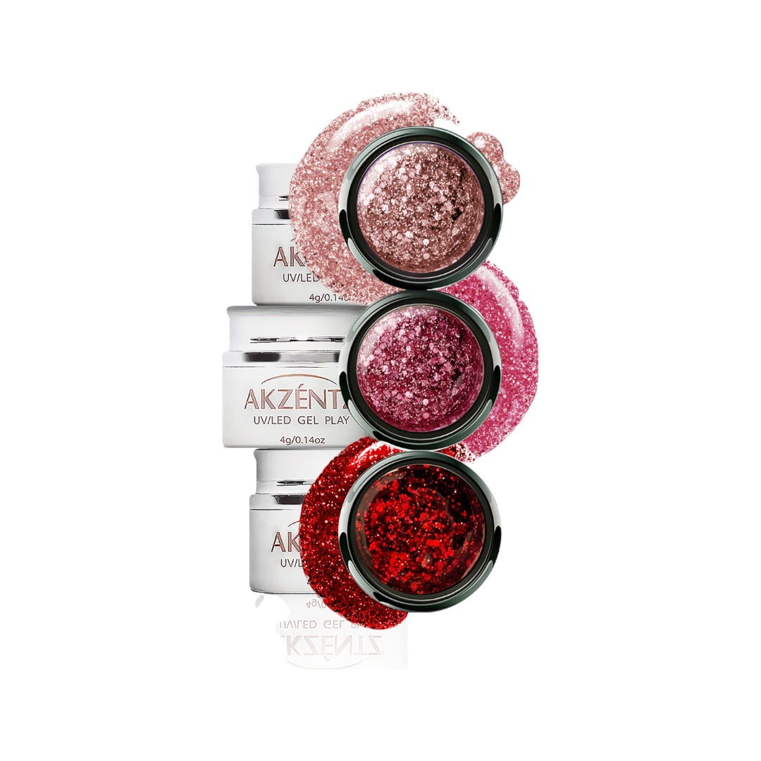 Akzéntz UV/Led Gel Play - Glitter Blossom Fantasy 0.14Oz