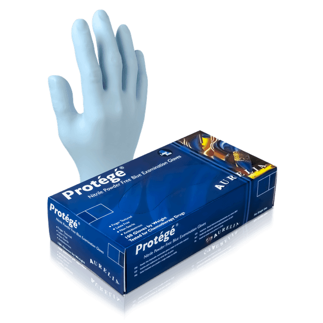 Aurelia Protege Nitrile Sky Blue Gloves (Case of 10)
