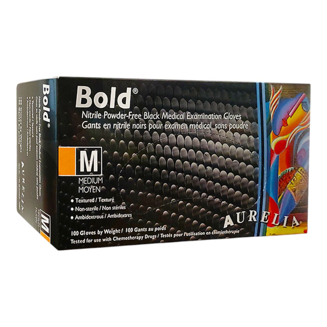 Aurelia Nitrile Black Gloves (Box of 100)
