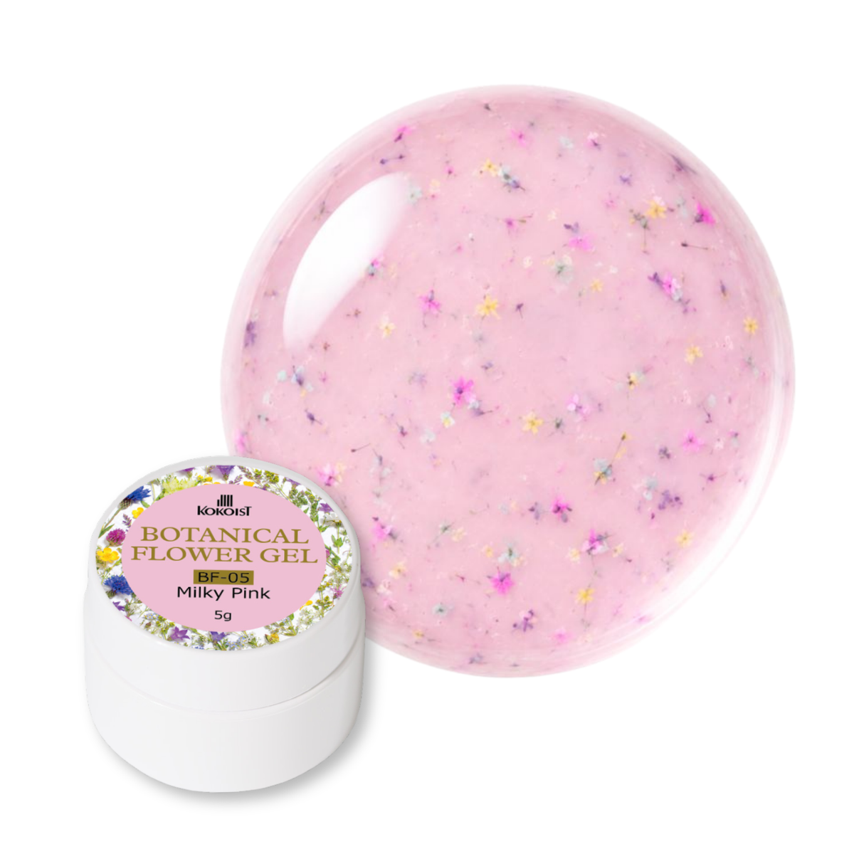 Kokoist Botanical Flower Gel (HEMA/TPO-Free) - Milky Pink #BF-05