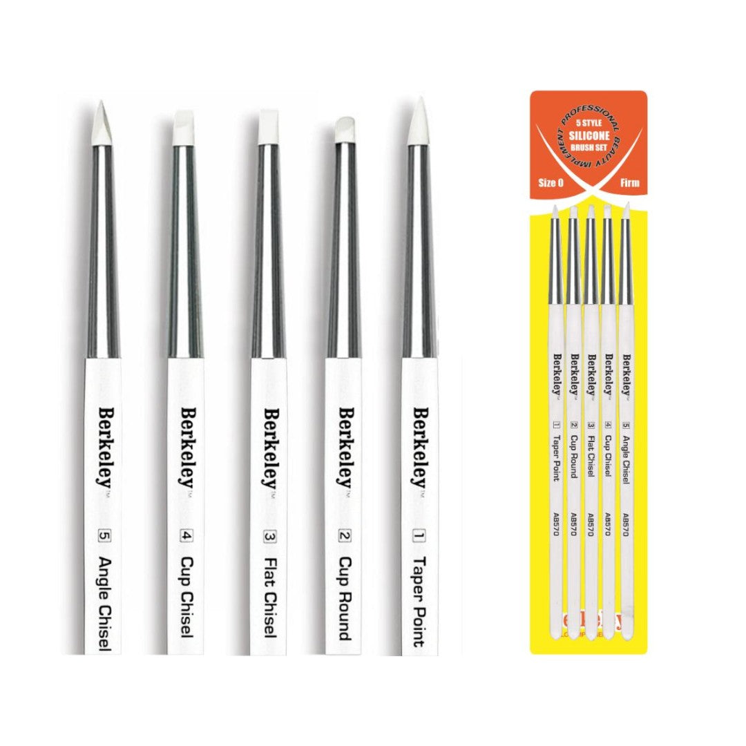 Berkeley 5-Style Silicone Brush Set - White