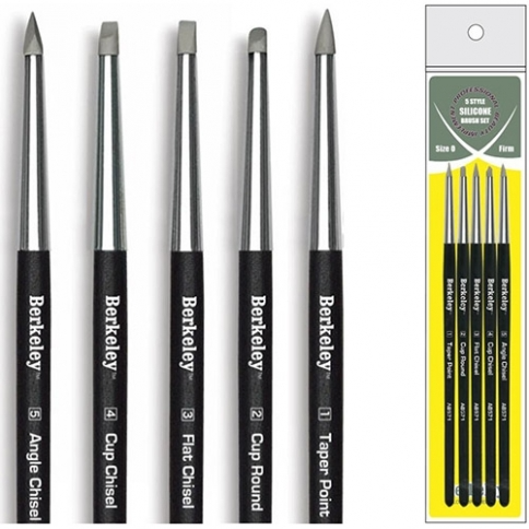 Berkeley 5-Style Silicone Brush Set - Black