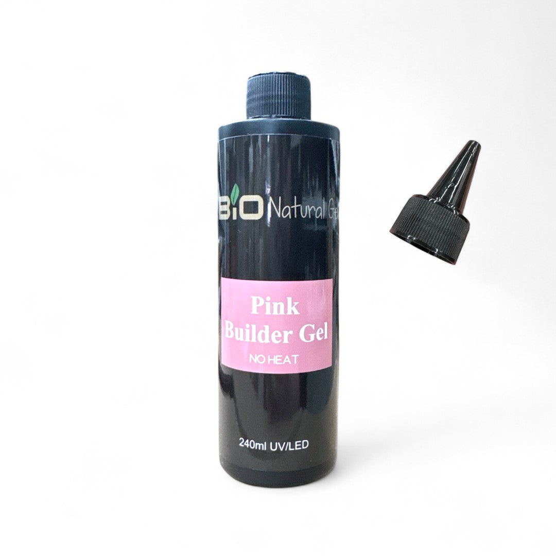 Bio Natural LED/UV No Heat Builder Gel 8oz - Pink