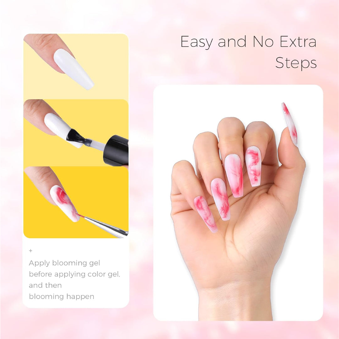 2Guys Blooming Gel, blooming gel looky, blooming gel nail art