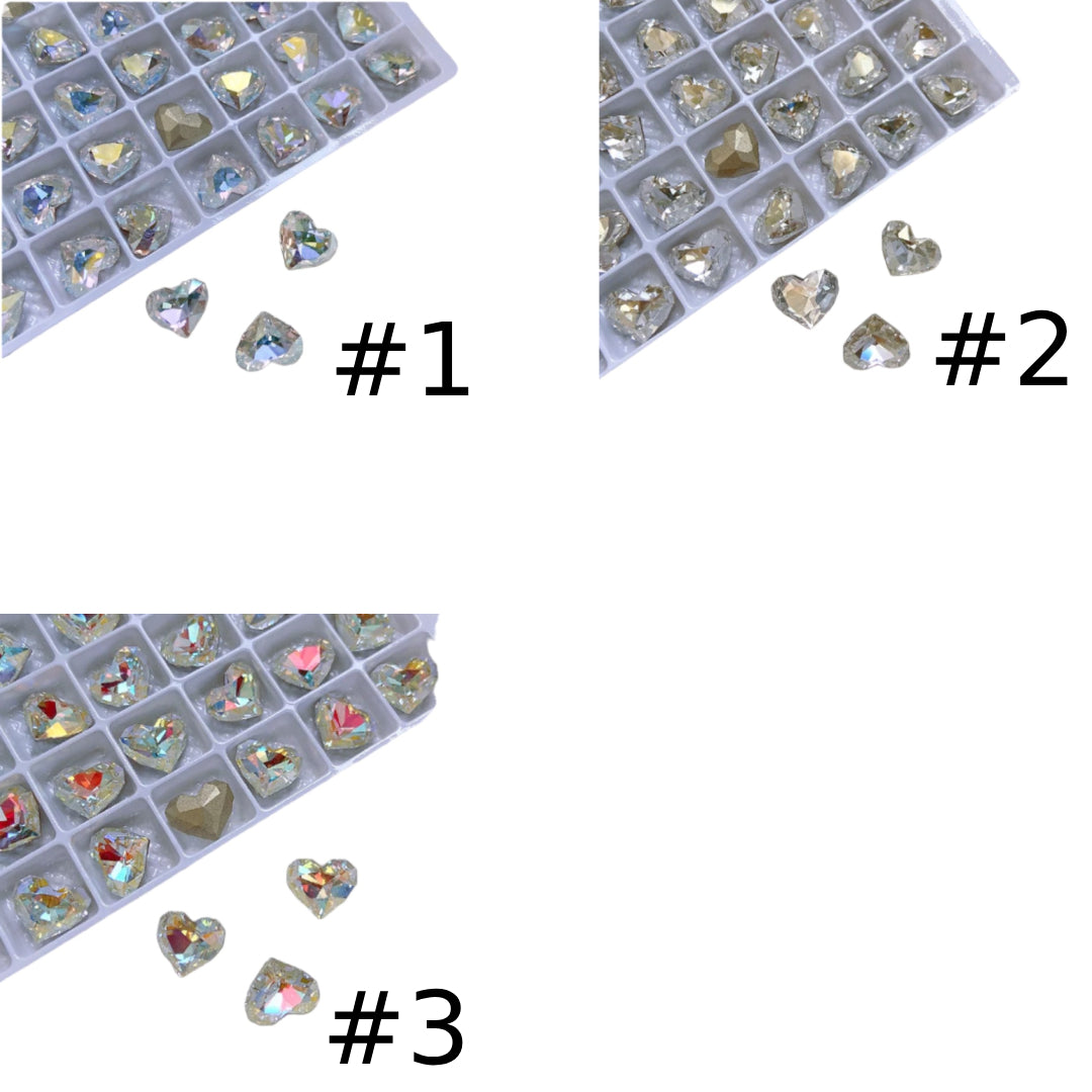 CNBS Rhinestones - K9 Diamond Hearts 3pcs