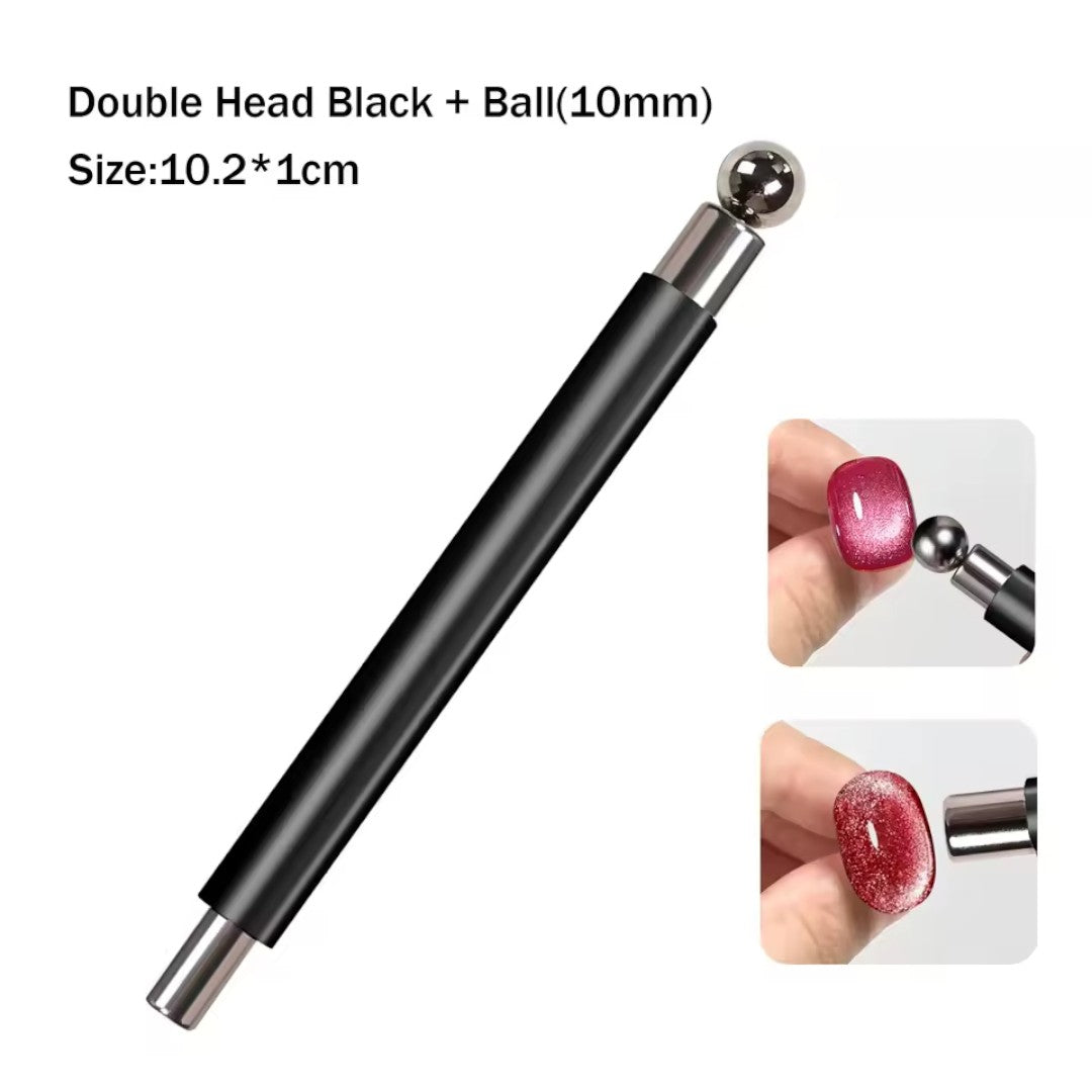 CNBS Dual-Ended Magnet Stick with Round Ball Magnet - Black