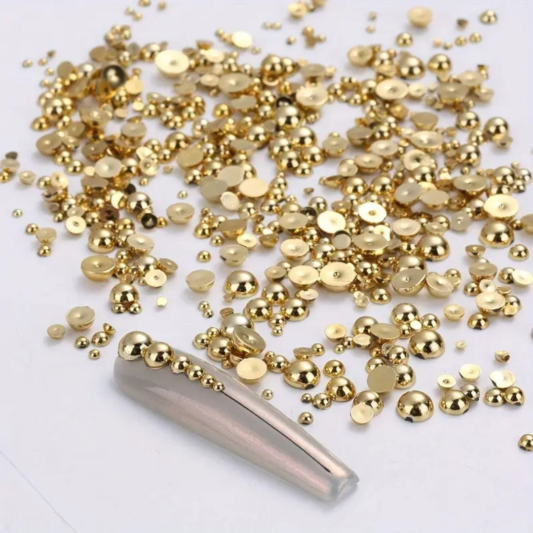 CNBS Nail Art Charms Half Round Beads, nail art gems​, nail art with gems​