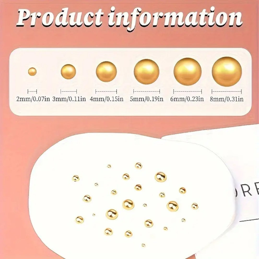 CNBS Nail Art Charms Half Round Beads, nail art gems​, nail art with gems​