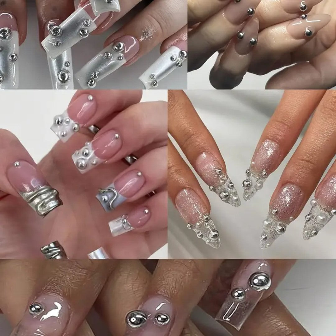 CNBS Nail Art Charms Half Round Beads, nail art gems​, nail art with gems​