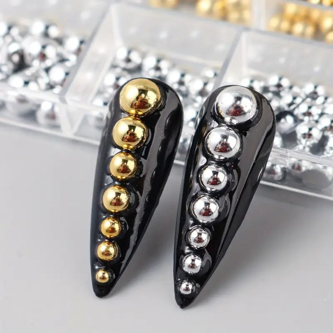 CNBS Nail Art Charms Half Round Beads, nail art gems​, nail art with gems​