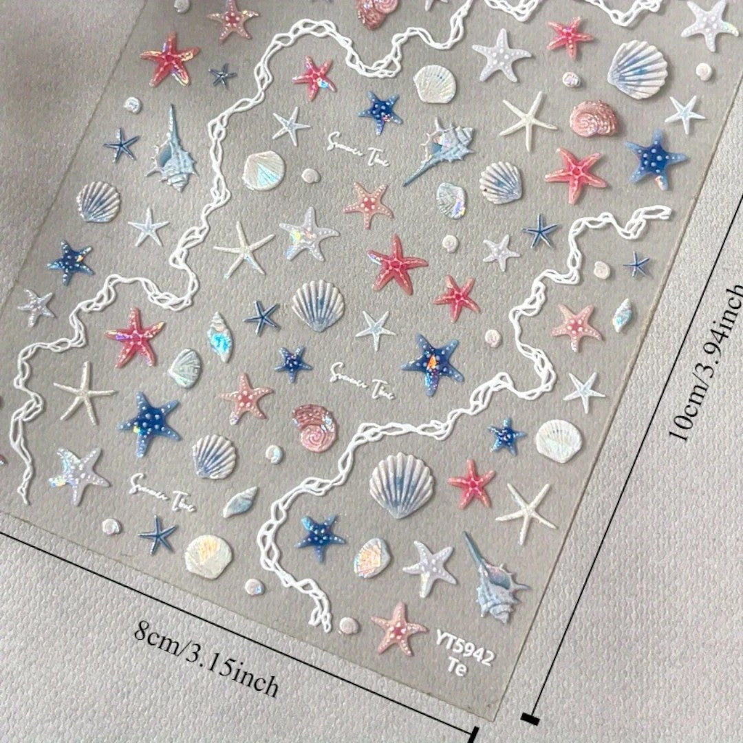 CNBS Nail Stickers - Shells & Starfish