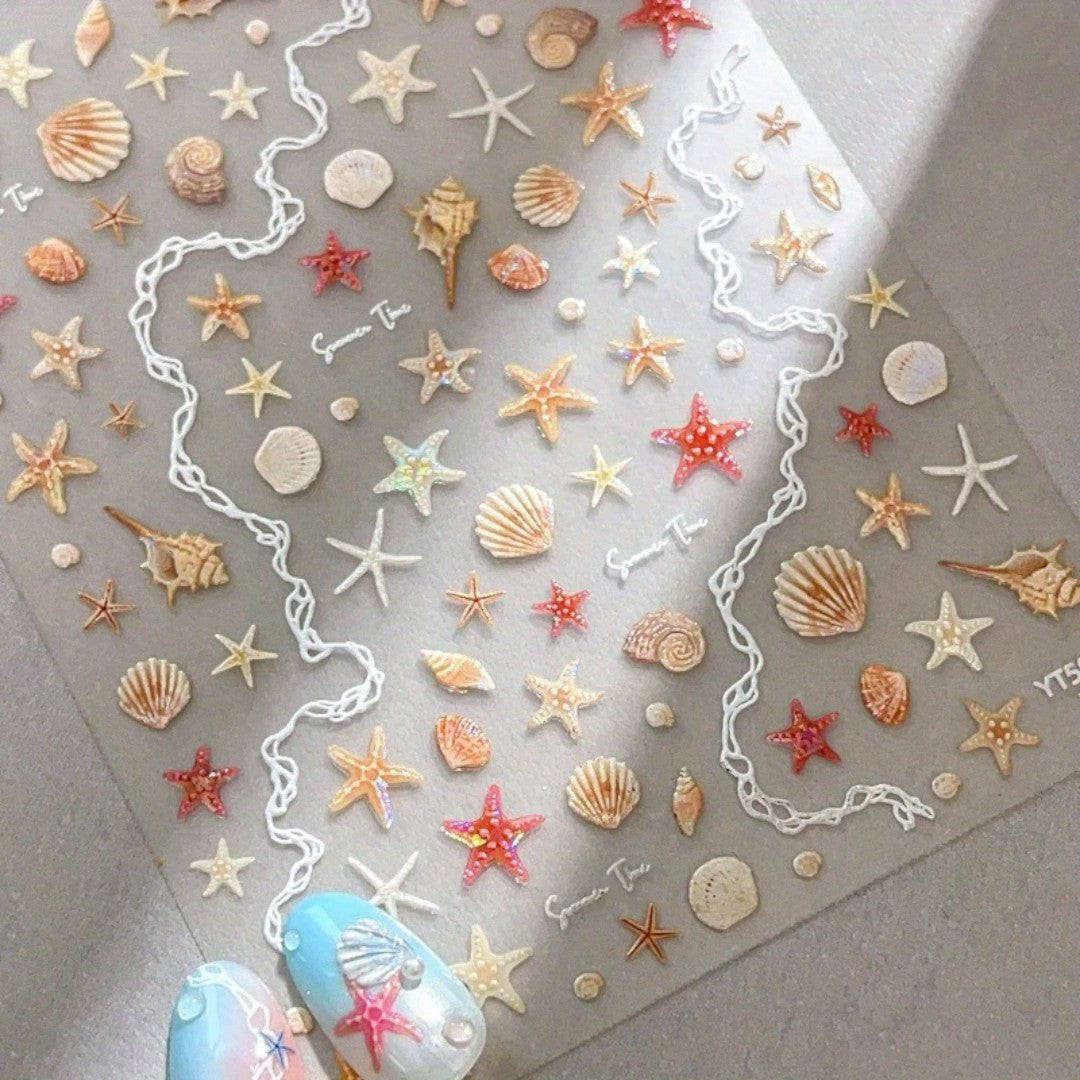 CNBS Nail Stickers - Shells & Starfish