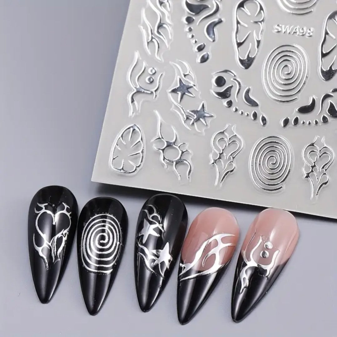 CNBS Nail Stickers - Y2K Mixed Motif (2 Sheets)