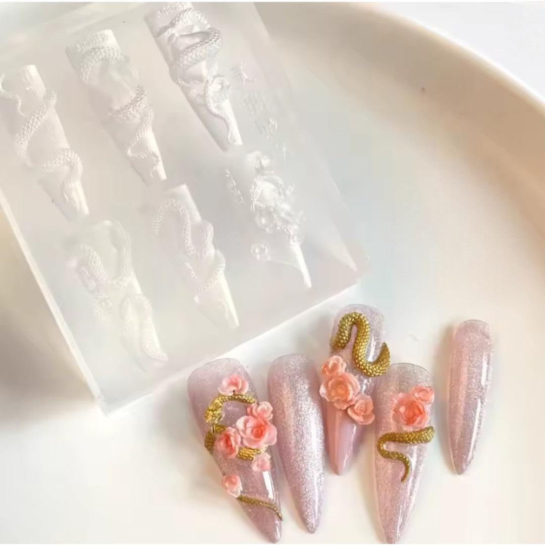 CNBS 3D nail art Silicone Mould, nail mold, nail time supply shoppe, secret beauty supply
