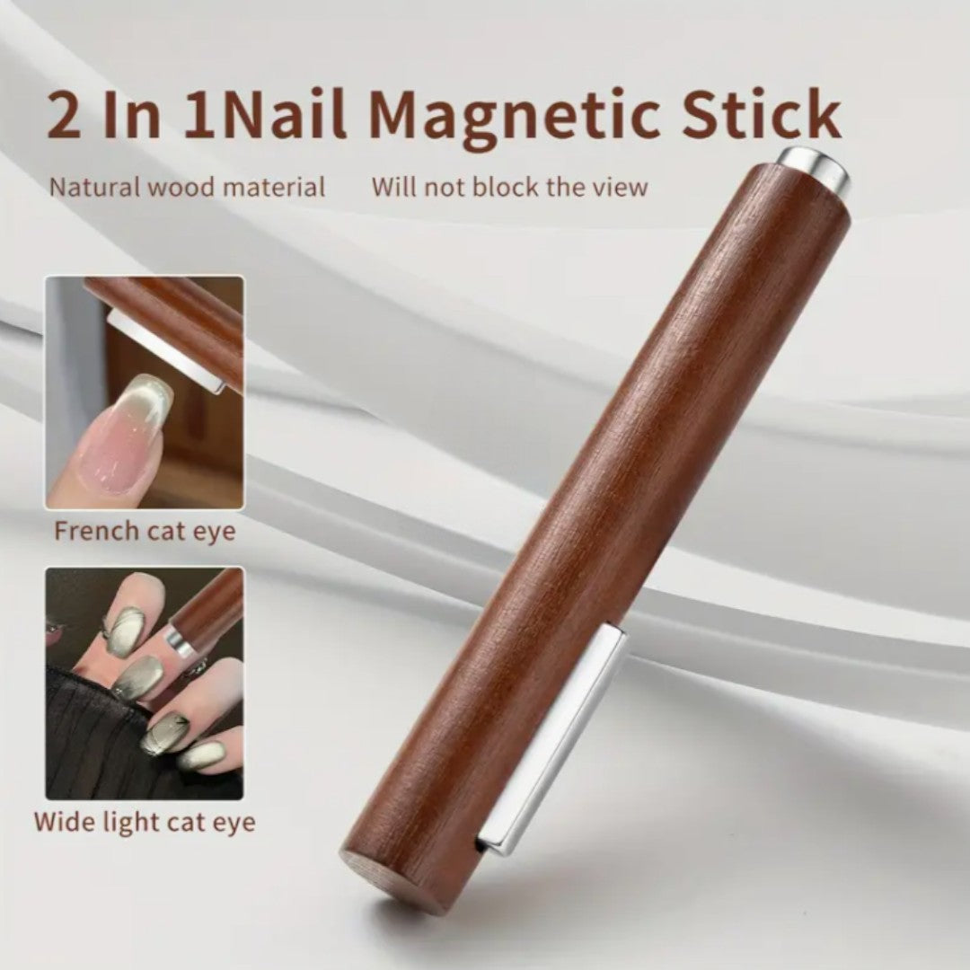 CNBS Dual Magnet for French & Wide Cat Eye - Natural Wood Handle
