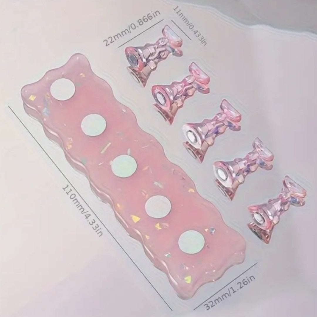 CNBS Iridescent Transparent Nail Tip Stand (5pcs)