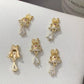 CNBS Nail Charms Christmas Bell and Candy Canes, acrylic rhinestone nails