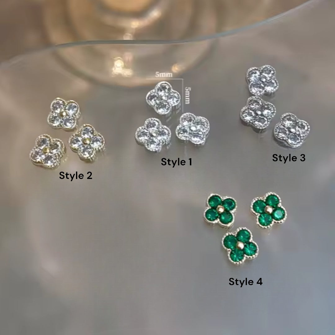 CNBS Nail Charms Crystal Flower, nails with rhinestones​