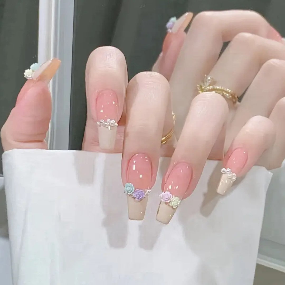 CNBS Nail Charms Mini Acrylic Flowers, flower art nails, flower art nail designs​, 3d flower on nails​, ryan's nails