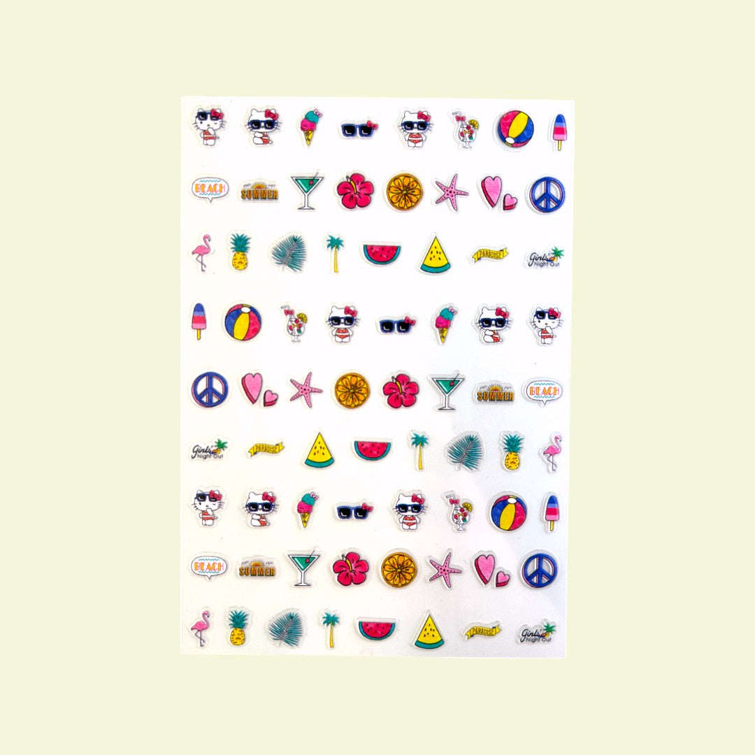 CNBS Nail Stickers - Hello Kitty Summer Y2K Style