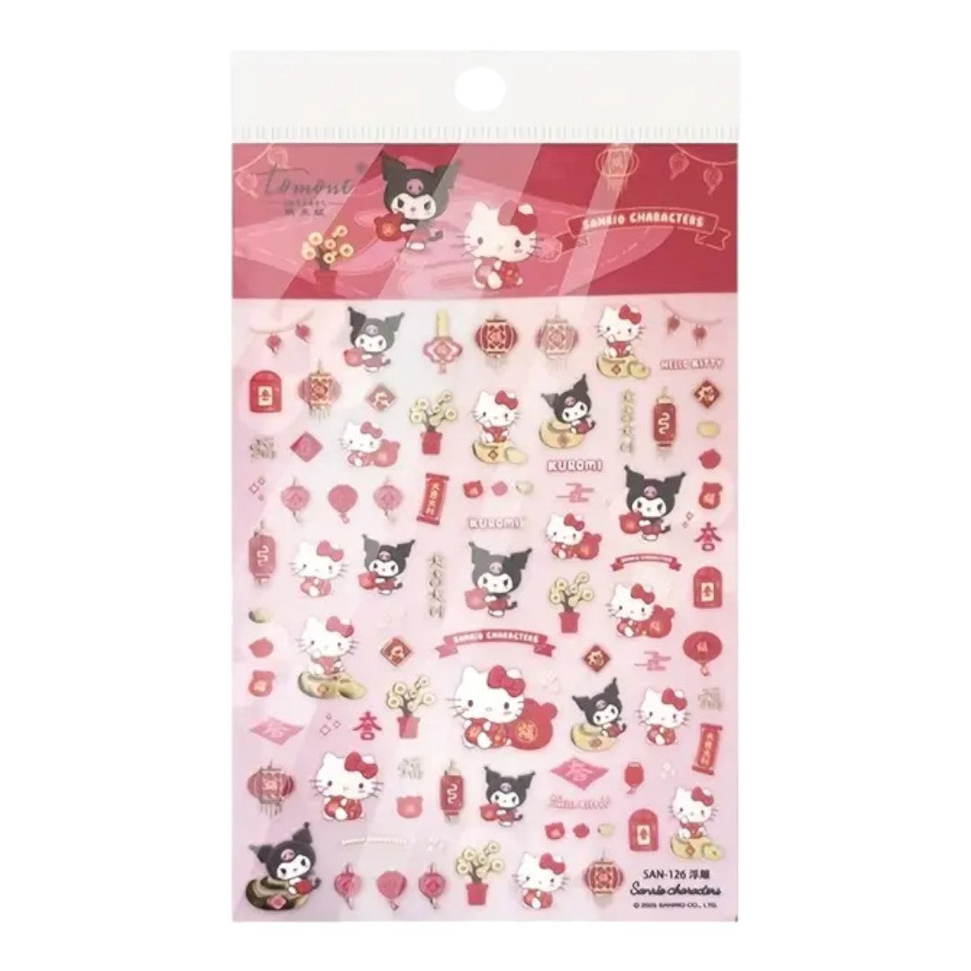 CNBS Nail Sticker Lunar New Year x Sanrio Characters, Nail sticker lunar new year, chinese new year nail art sticker, nail sticker nails​, nail sticker​, sticker nails