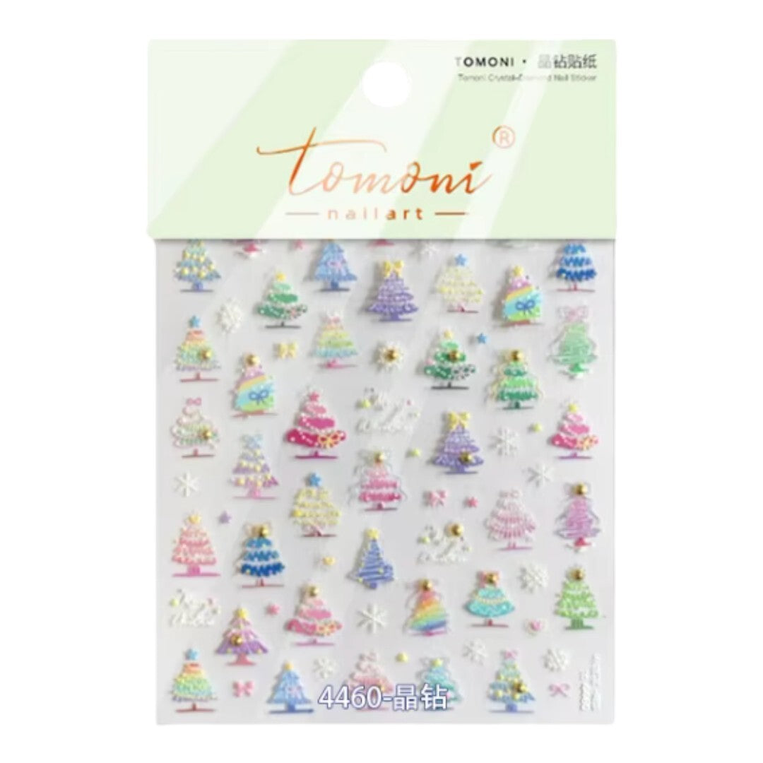 CNBS Nail Stickers Christmas Tree & Snowflake, nail decals​, decals for nails, amazon nail decals