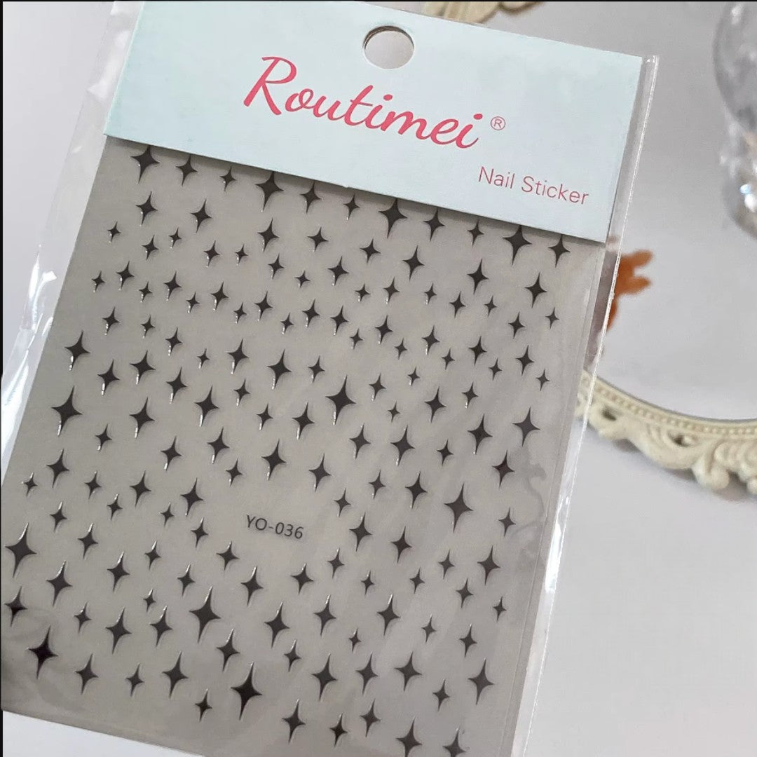 CNBS Nail Stickers Diamond Stars, nail decals​, decals for nails, amazon nail decals