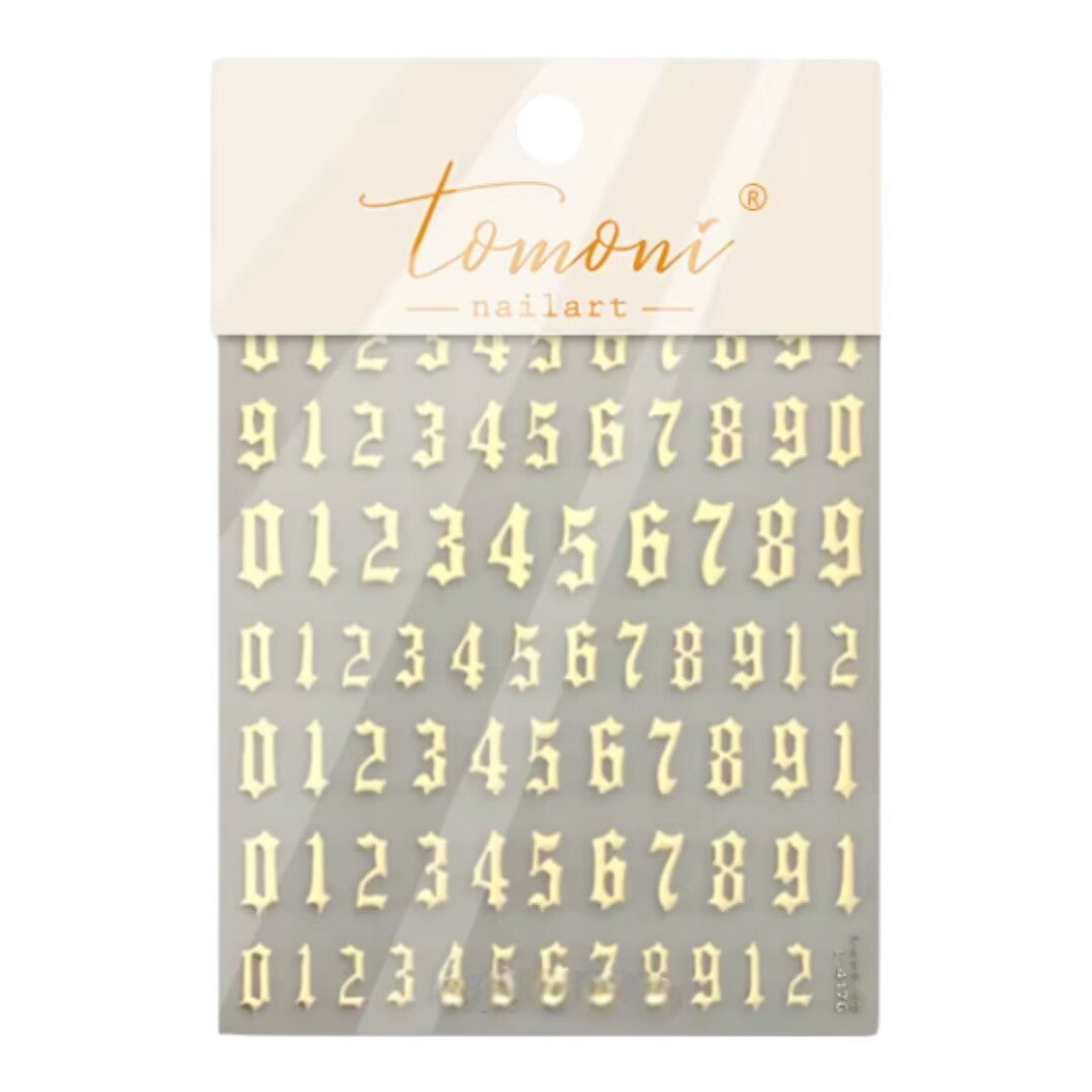 CNBS Nail Stickers Gothic Number, nail decals​, decals for nails, amazon nail decals