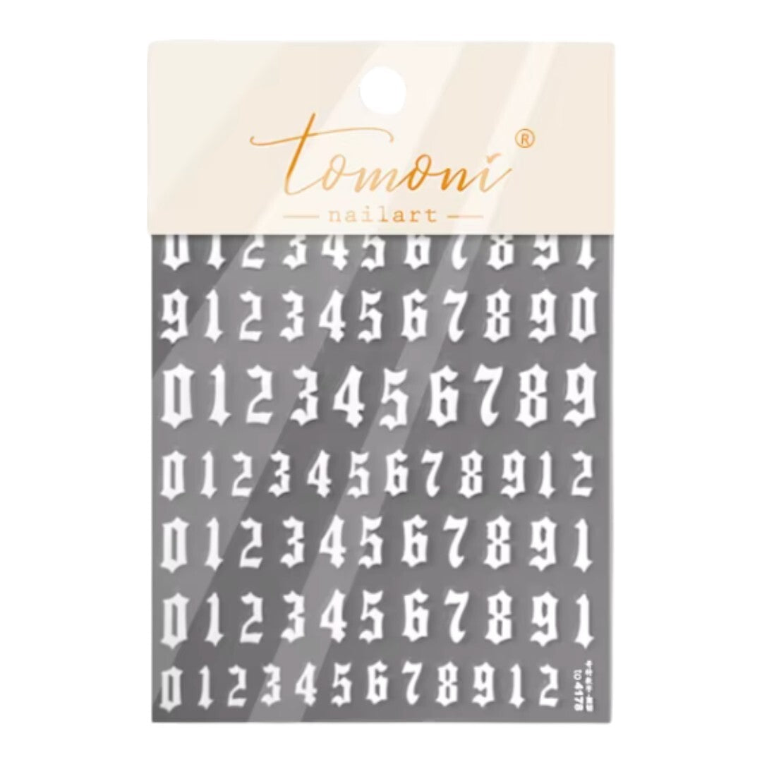 CNBS Nail Stickers Gothic Number, nail decals​, decals for nails, amazon nail decals