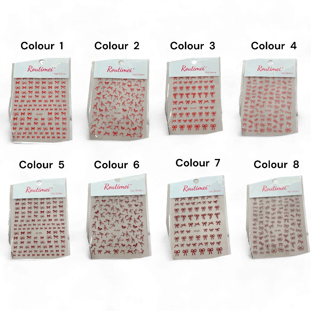 CNBS Nail Stickers Red Bows, nail decals​, decals for nails, amazon nail decals