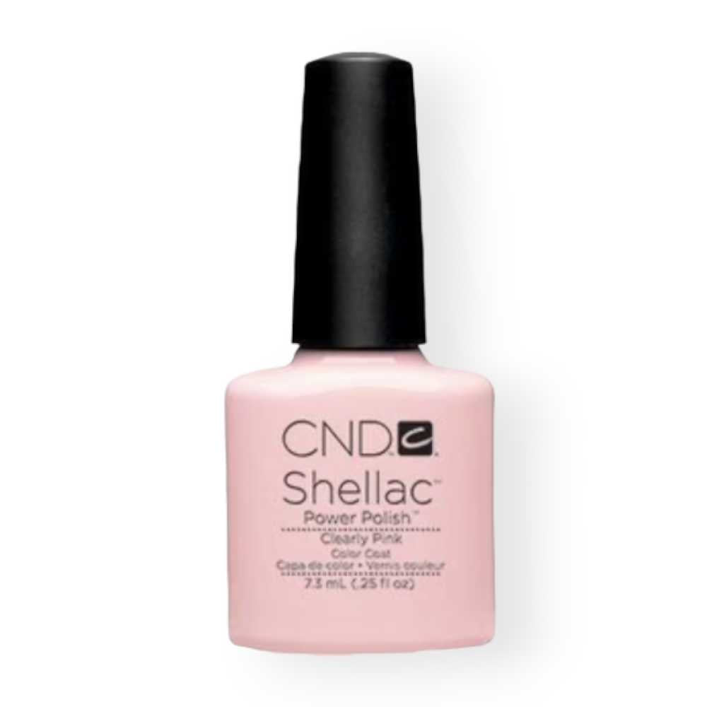 clear pink nail cnd shellac