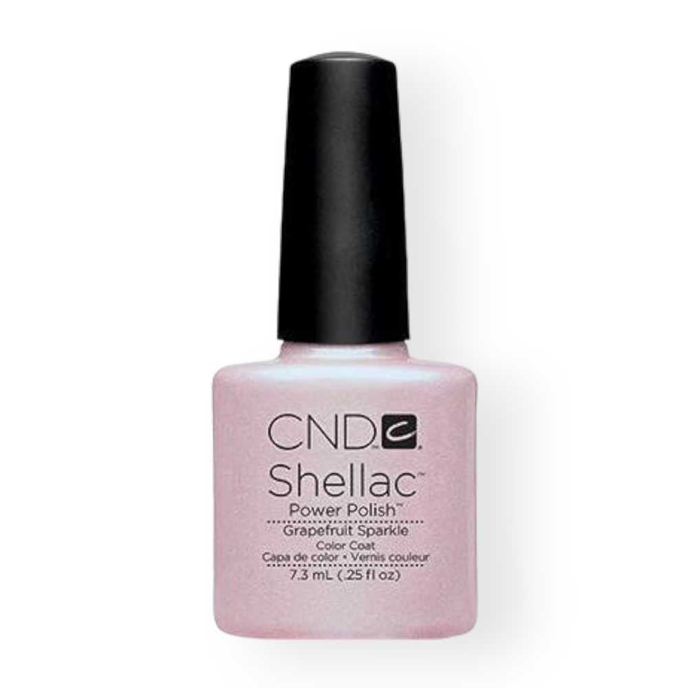cnd shellac 025oz grapefruit sparkle pool gel classique nails beauty supply inc