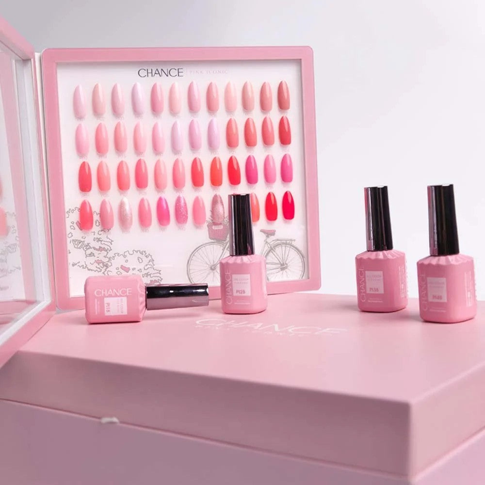Chance Gel Polish - Pink Iconic Collection (48pcs) + FREE A Corless LED/UV Lamp