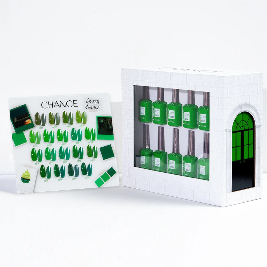 Cre8tion Chance Gel Polish - Green Escape Collection (18Pcs)