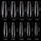 Cre8tion Special Shape Clear Long Coffin 600pcs #15139 Classique Nails Beauty Supply Inc.