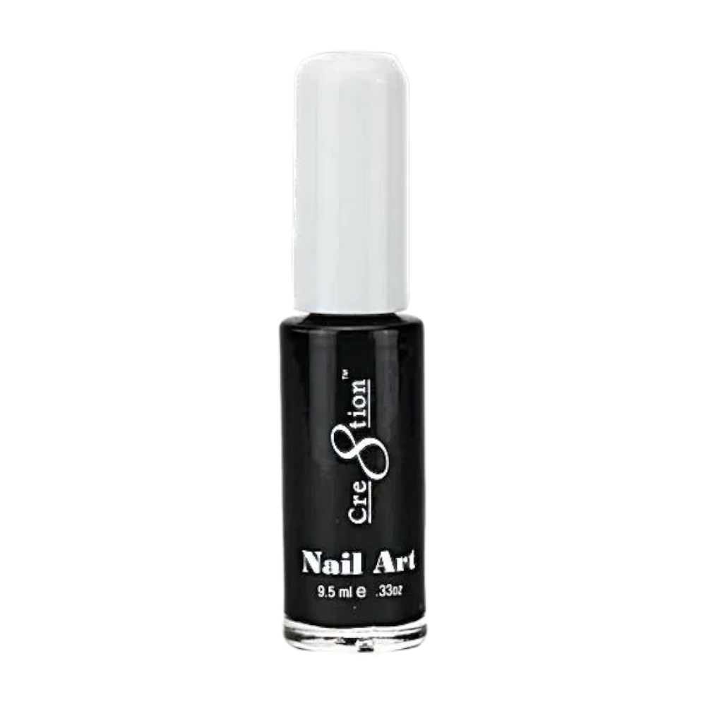 Cre8tion Detailing Nail Art Lacquer 0.25oz - Black - Classique Nails Beauty Supply