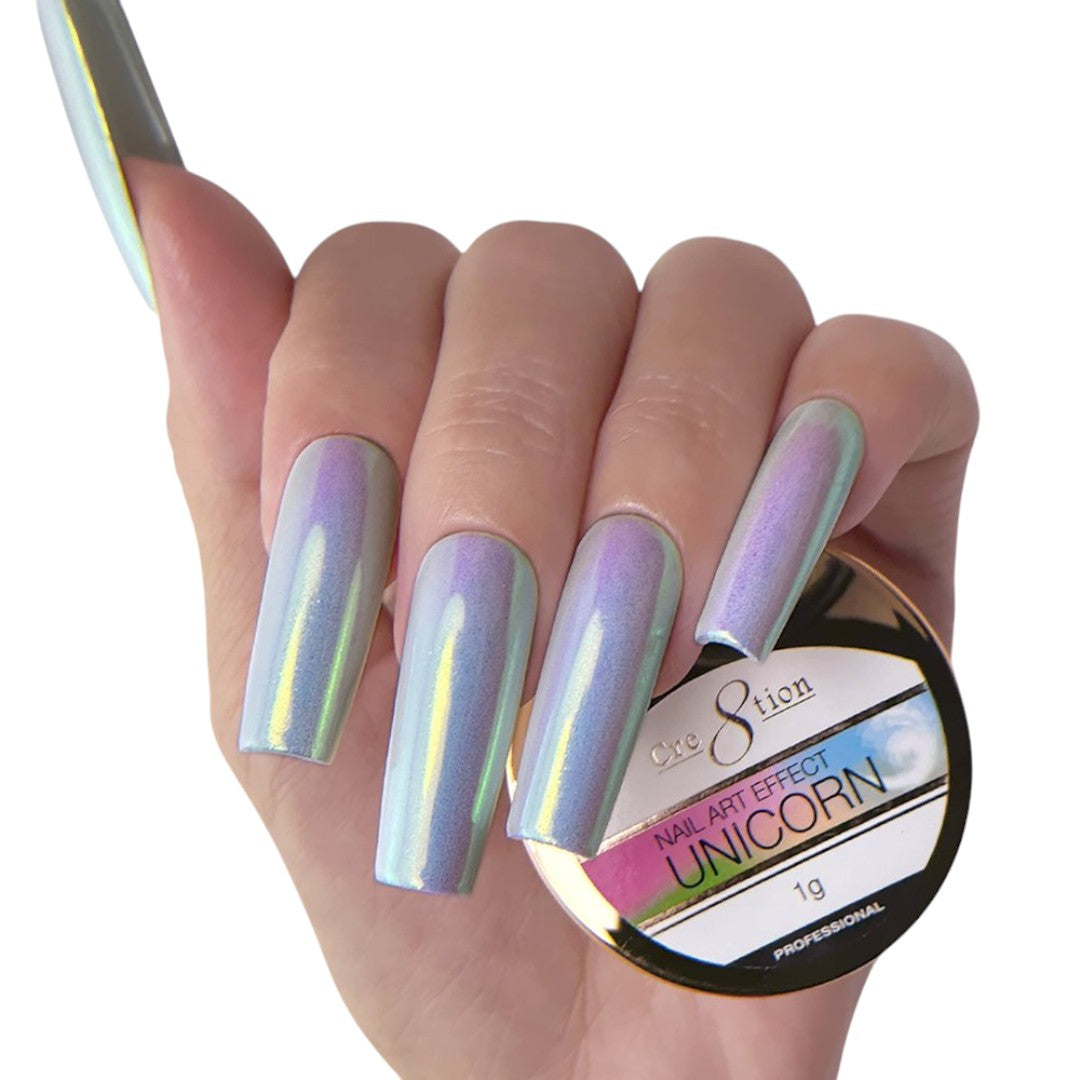 Cre8tion Unicorn Chrome Nail Powder for Mirror Nail Art 1g - 01