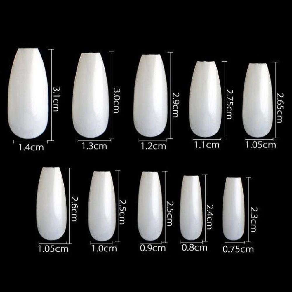Cre8tion Special Shape Natural Medium Coffin 600pcs #15136 - Classique Nails Beauty Supply