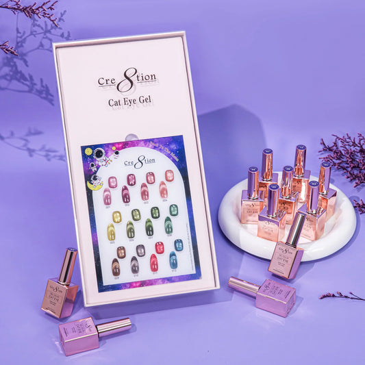 Cre8tion (HEMA/TPO-Free) Cat Eye Gel Polish - Back To The Moon Collection (12pcs)