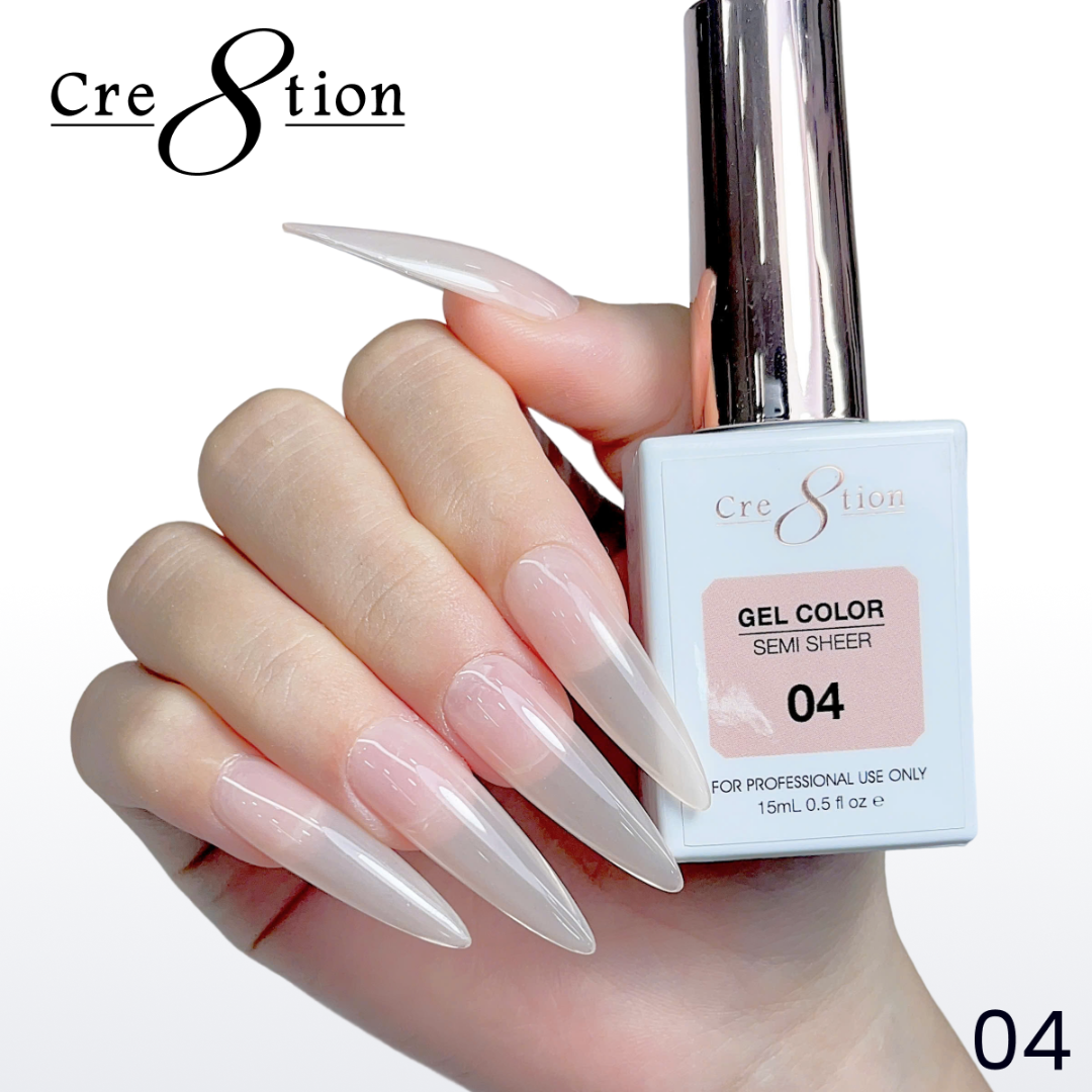 Cre8tion Semi-Sheer Gel Polish (HEMA-Free) - #04