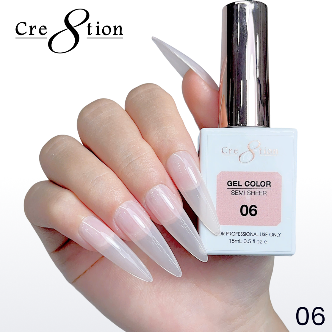 Cre8tion Semi-Sheer Gel Polish (HEMA-Free) - #06