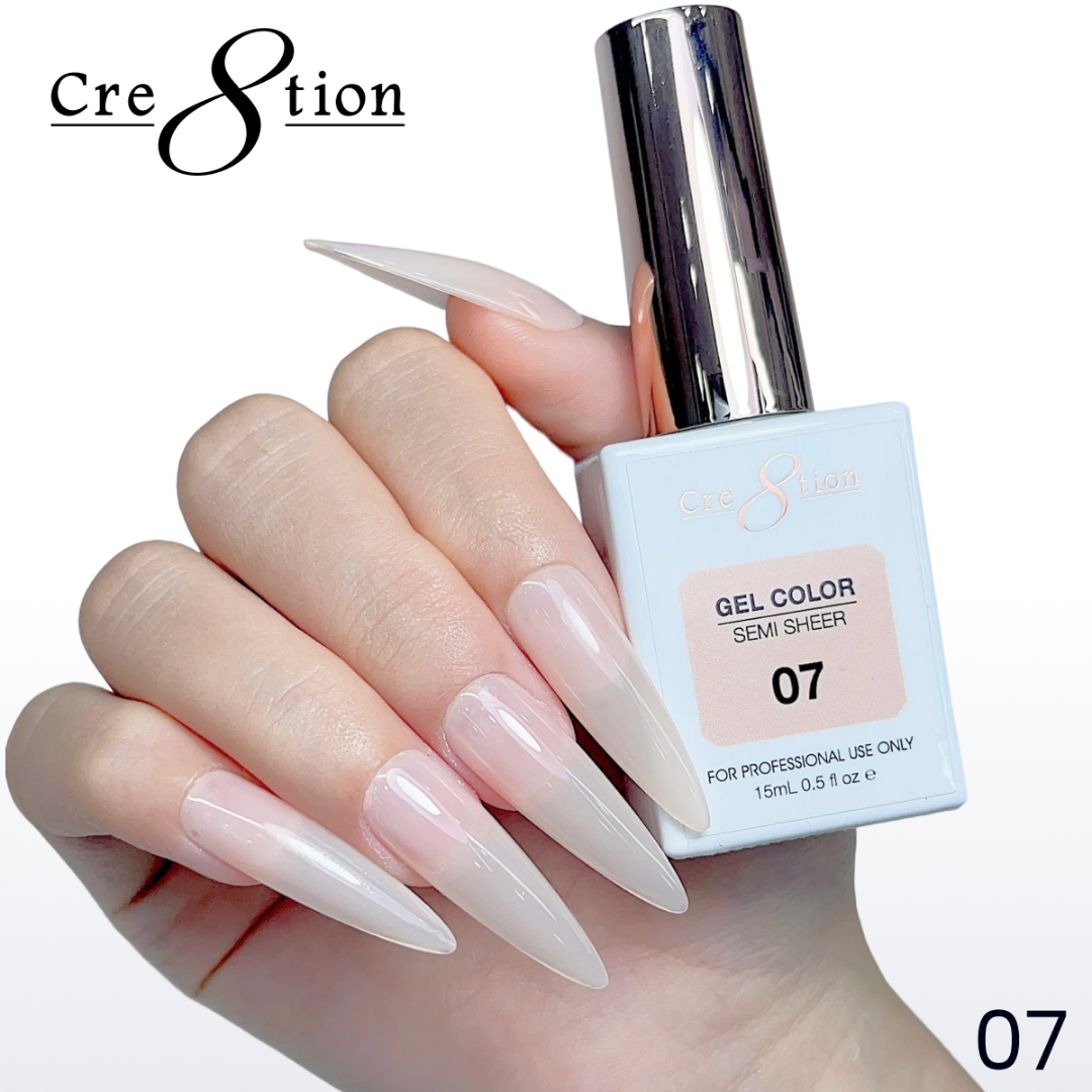 Cre8tion Semi-Sheer Gel Polish (HEMA-Free) - #07