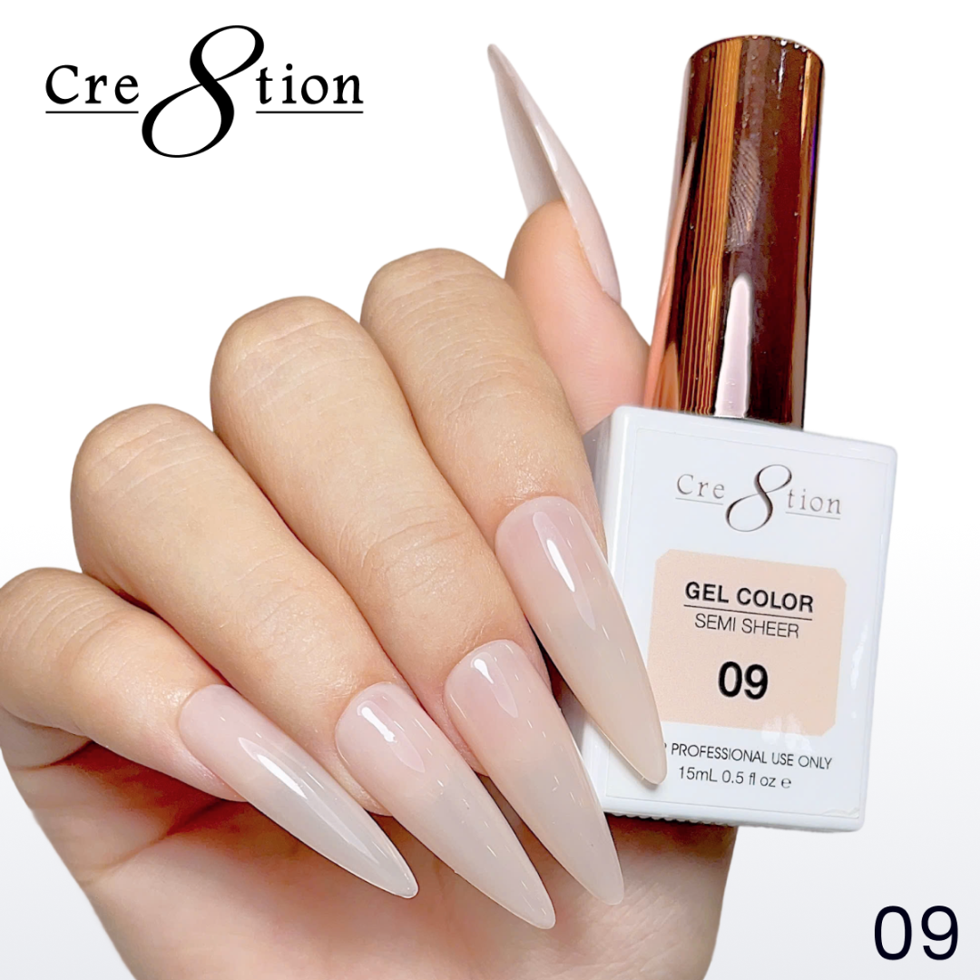 Cre8tion Semi-Sheer Gel Polish (HEMA-Free) - #09
