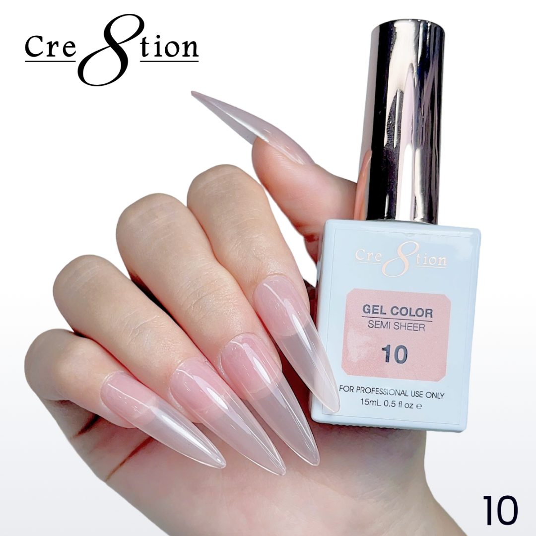 Cre8tion Semi-Sheer Gel Polish (HEMA-Free) - #10