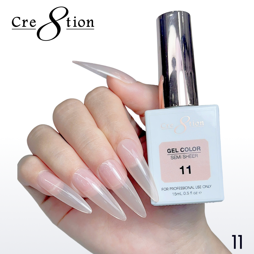 Cre8tion Semi-Sheer Gel Polish (HEMA-Free) - #11