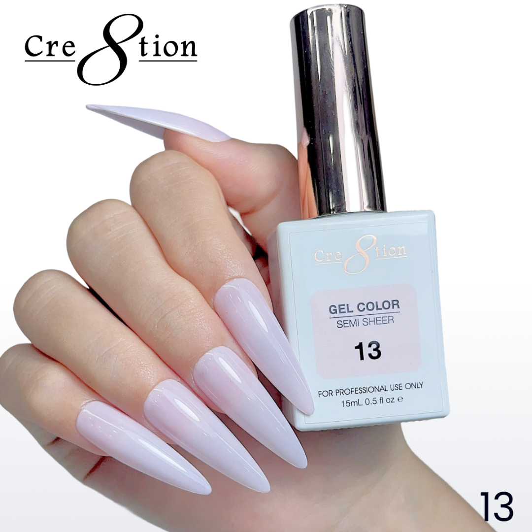 Cre8tion Semi-Sheer Gel Polish (HEMA-Free) - #13