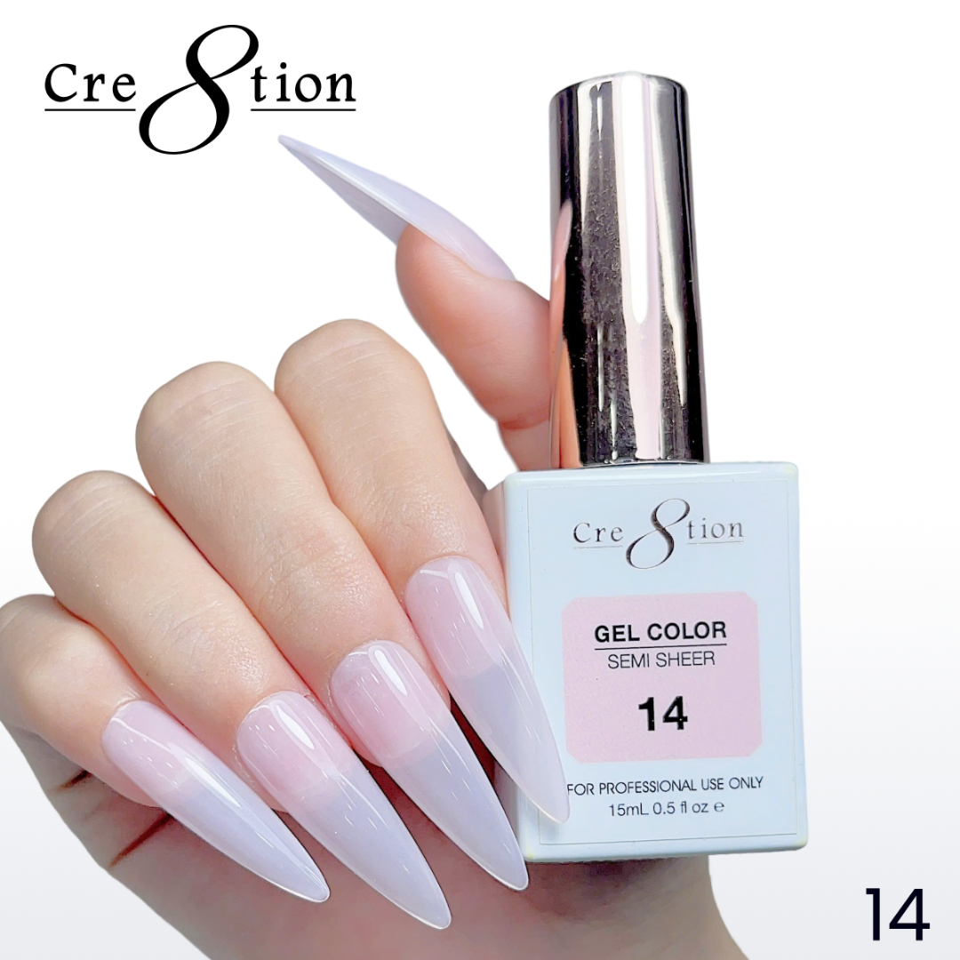 Cre8tion Semi-Sheer Gel Polish (HEMA-Free) - #14