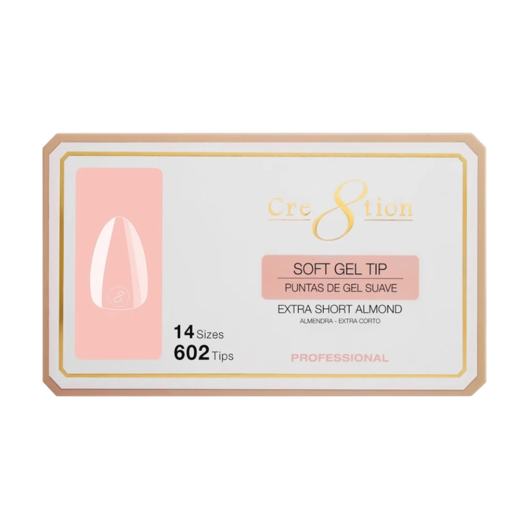 Cre8tion Soft Gel Nail Tips Box - Almond (602pcs)
