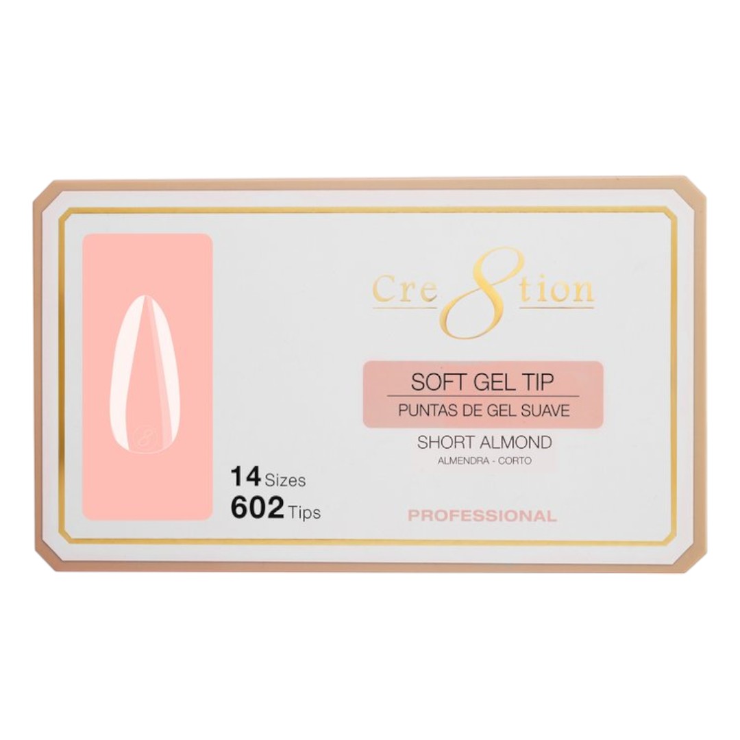 Cre8tion Soft Gel Nail Tips Box - Almond (602Pcs)