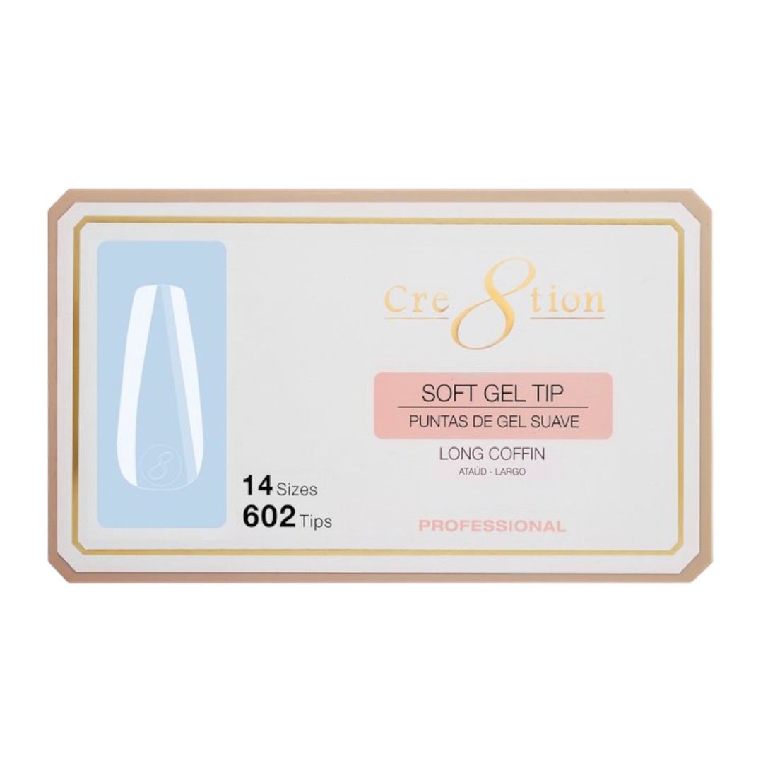 Cre8tion Soft Gel Tips - CoffinTips Box (602pcs)

